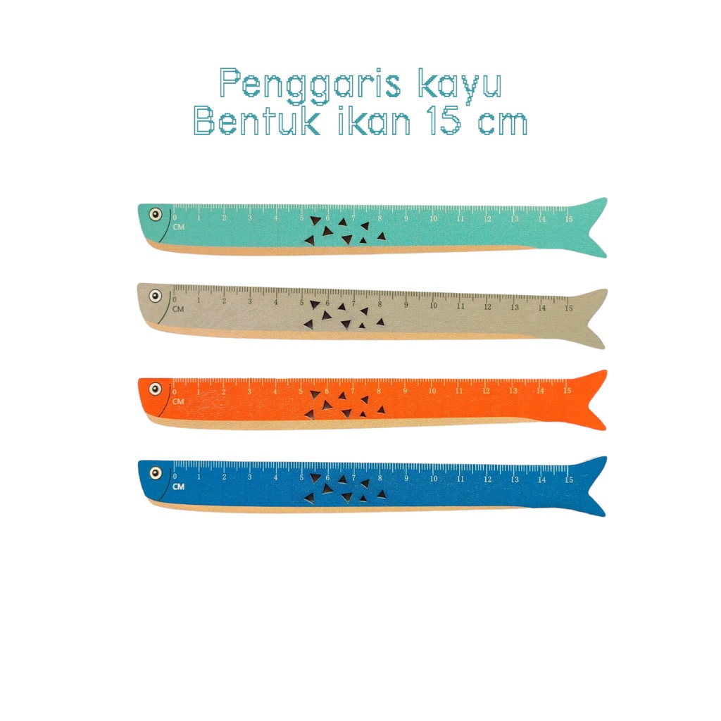

Penggaris Mistar Kayu Impor Panjang 15 cm Bentuk Ikan Fish Ruler #KY160708 fancy Hadiah Gift Lucu – Jual Satuan SHABG