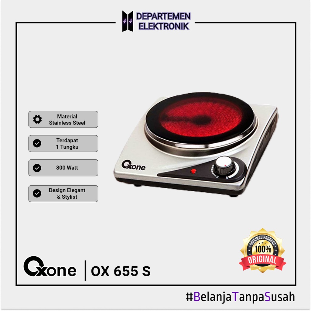 OXONE SINGLE CERAMIC STOVES [ OX 655S ] MURAH BANGET / GARANSI RESMI OX 655 S