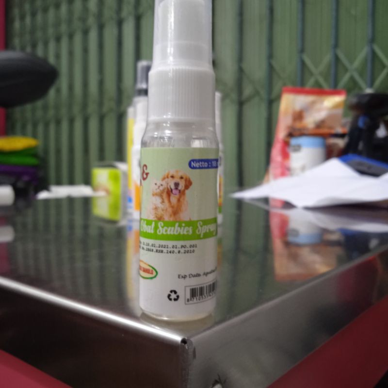 Obat Scabies Kucing Anjing Spray 18ml~KJ obat scabies