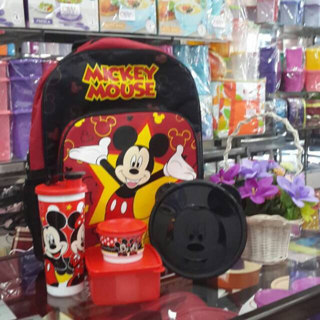 MOORLIFE TAS MICKEY MOUSE atau MINNIE MOUSE / LENGKAP dengan lunch box set