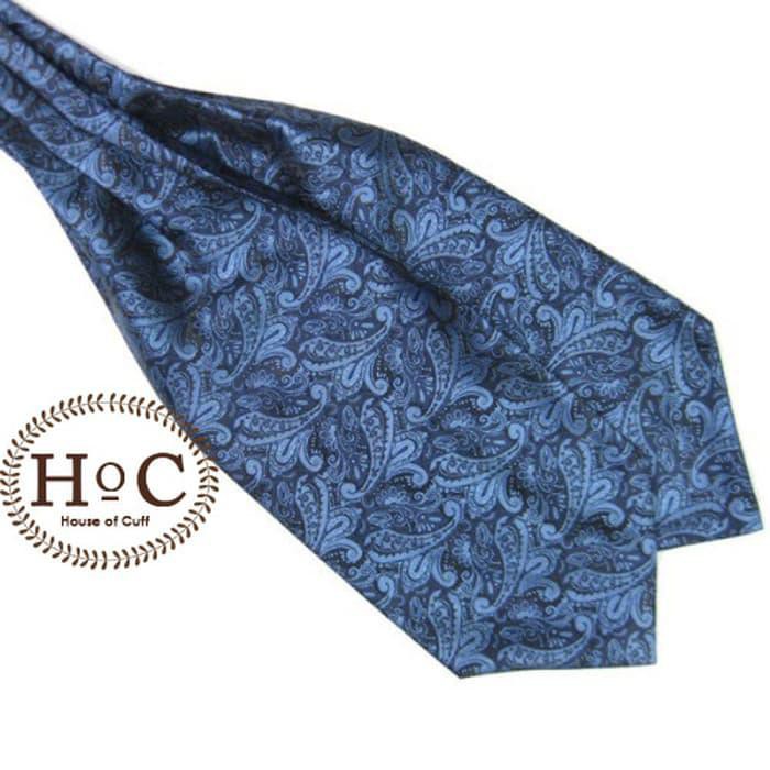 HOUSEOFCUFF  DASI ASCOT TIE ASCOT / CRAVAT TIE DARK BLUE