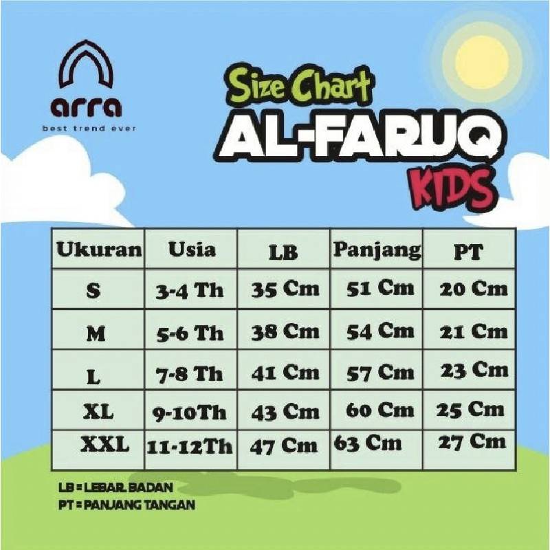 Baju Muslim Koko Kurta YU20 Anak Laki Laki Lengan Pendek Murah Umur 3 Sampai 12 Tahun Original Al FARUQ 2