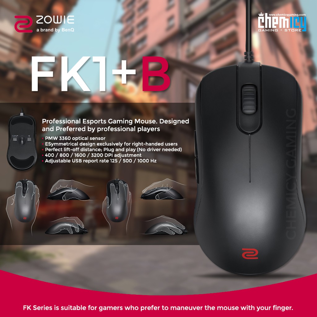 Zowie FK1+B / FK1+ B Black Gaming Mouse