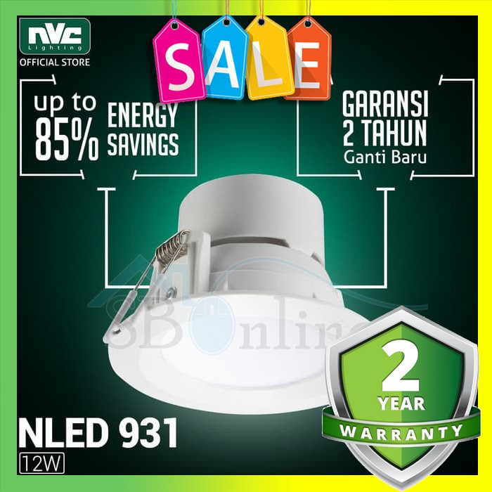 LAMPU NLED 9314 12W 3000K 220V ( GARANSI 2 TAHUN ) - Putih