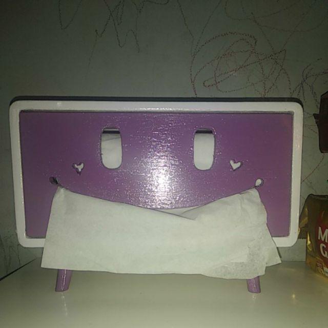 Kotak Tissu Kayu Smile Atau Kotis