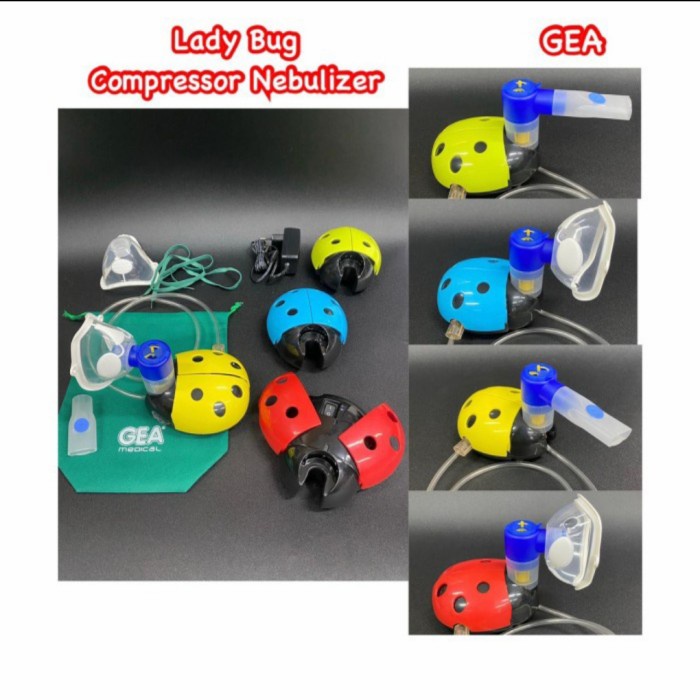 Nebulizer Compressor Lady Bug GEA / Nebulizer Karakter Lady Bug GEA - Merah