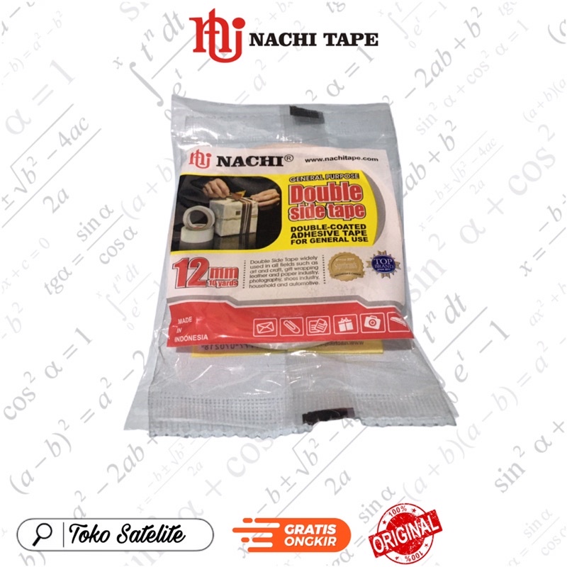 

Double Tape Nachi Isolasi Bolak Balik 12 mm 10 yard