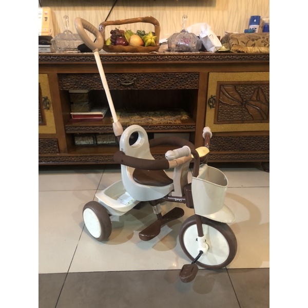 preloved sepeda anak bayi bekas merek iimo generasi 1 warna coklat satu pabrik dengan london taxi