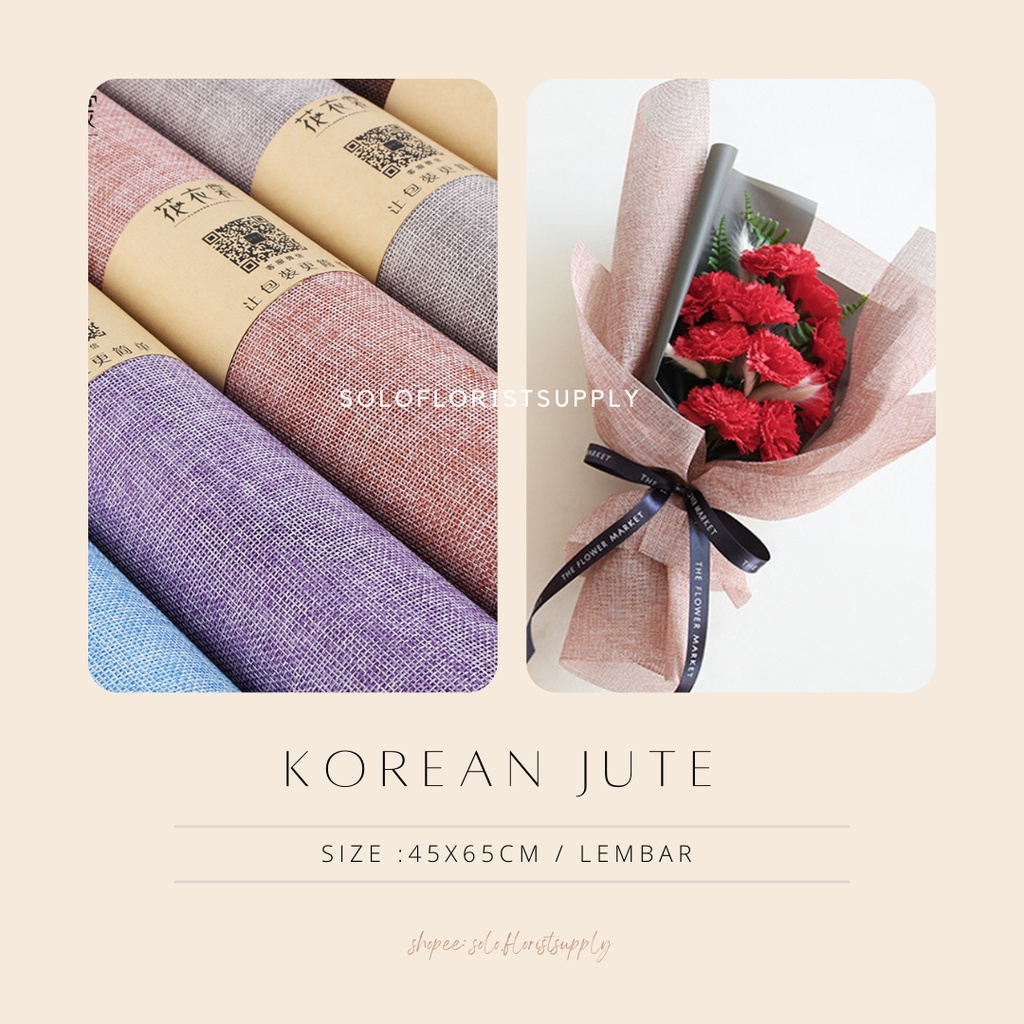 

Flower Wrapping Paper Jute Korea / Karung Goni / Mesh Roll / Kertas Buket Bunga Florist BURLAP KAIN GONI WARNA COLORED JUTE KOREAN BURLAP GONI KAIN CRAFT PEMBUNGKUS BUKET BUNGA FLOWER BOUQUET WRAPPING VINTAGE RUSTIC AESTHETIC GONI BARU WARNA