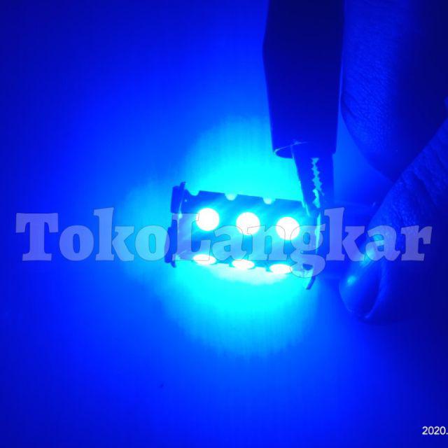 DC 12V - Lampu Led Kaki2 Untuk Senja Rem Kedip 1157 WAJIB DC-Biru