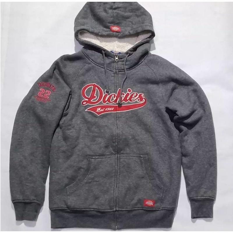 Jaket dickies hoodie zip sherpa