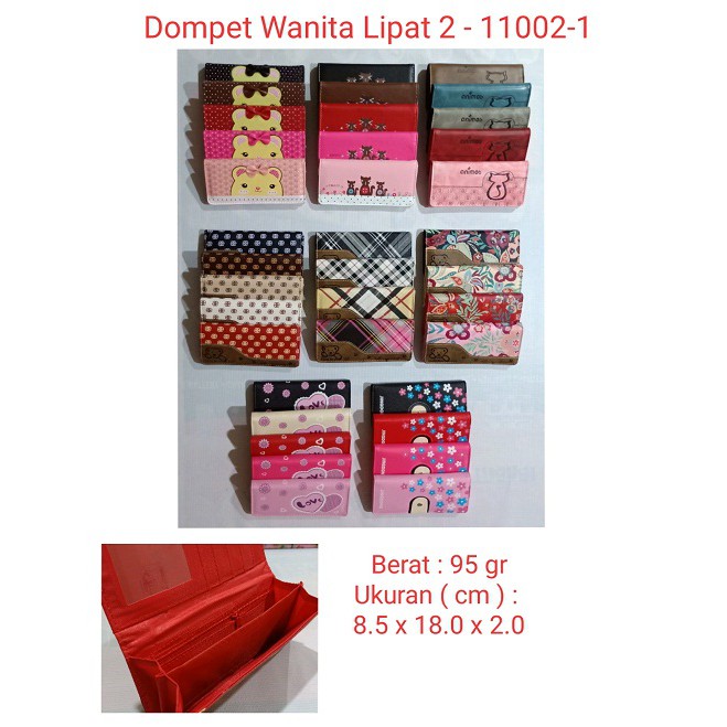 Dompet Wanita Dewasa &amp; Anak2 Lipat 2 ( 11002-1 ) 01 dompet murah