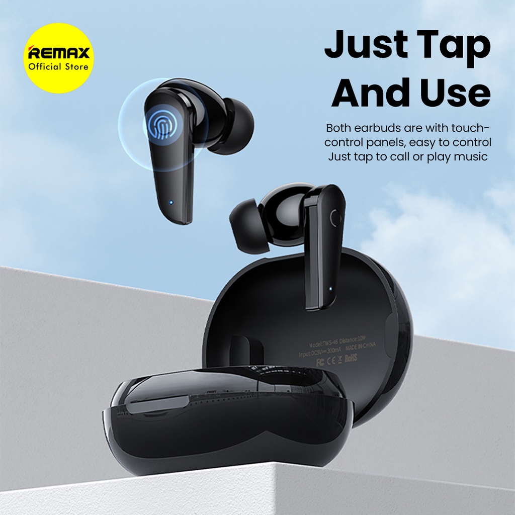 Remax ANC Earphone True Wireless Stereo Bluetooth 5.0 In Ear Noise Reduction TWS-46 Original