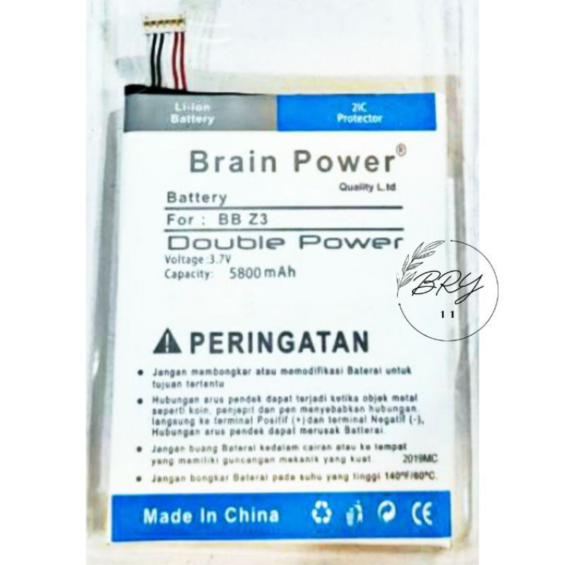 Batre Batt Battery Baterai Blackberry Z3 Double Power