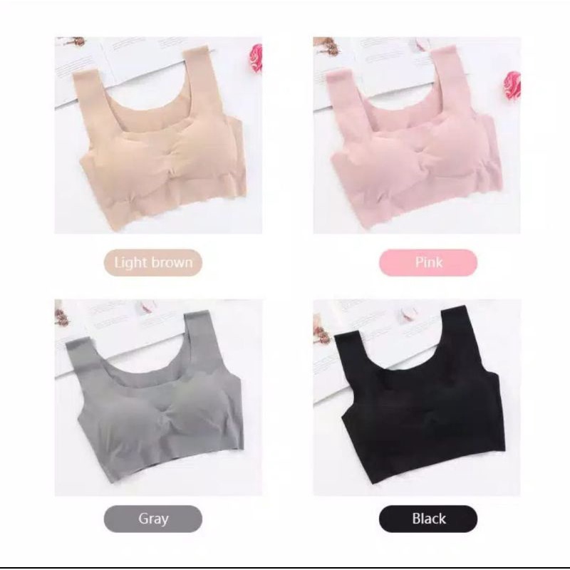 JAPAN ZERO FEEL SEAMLESS BRA POLOS TANPA KAWAT ELASTIS NYAMAN DIPAKAI