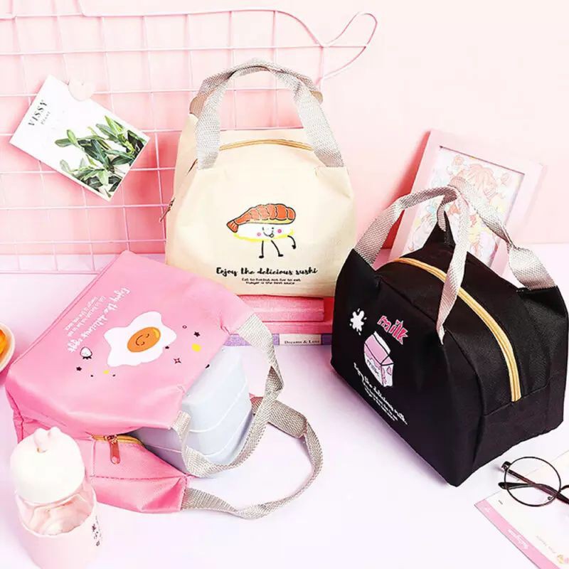 Tas Bekal Anak/Lunch Bag TAHAN PANAS Cooler Bag Kantong Bento Tas Penyimpanan kotak makanan Makan Siang serbaguna