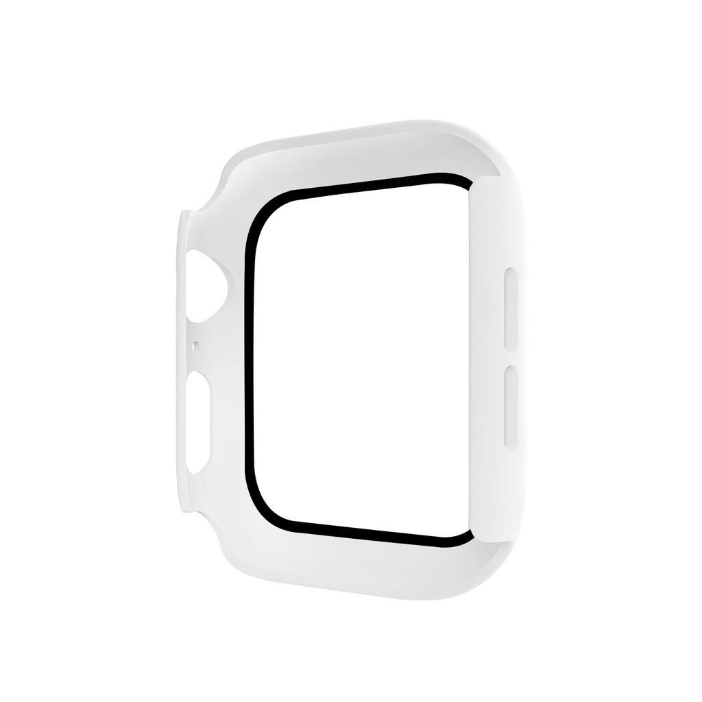 Frame Bumper Case Pc Pelindung Apple Watch 6 / 5 / 4 40mm / 44mm Dengan Kaca Film Untuk Iwatch Series 1 / 3 / 2 38mm / 42mm