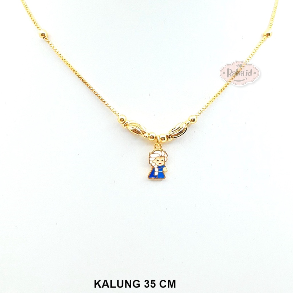 Raka Acc - Kalung Anak FROZEN Elsa Gold &amp; Silver Perhiasan Cantik Anak Lapis Emas 18k 273