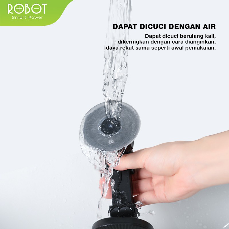 ROBOT RT-CH12 Suction Cup Automatic Lock 360 ° Universal Car Holder Original - Garansi 1 Tahun