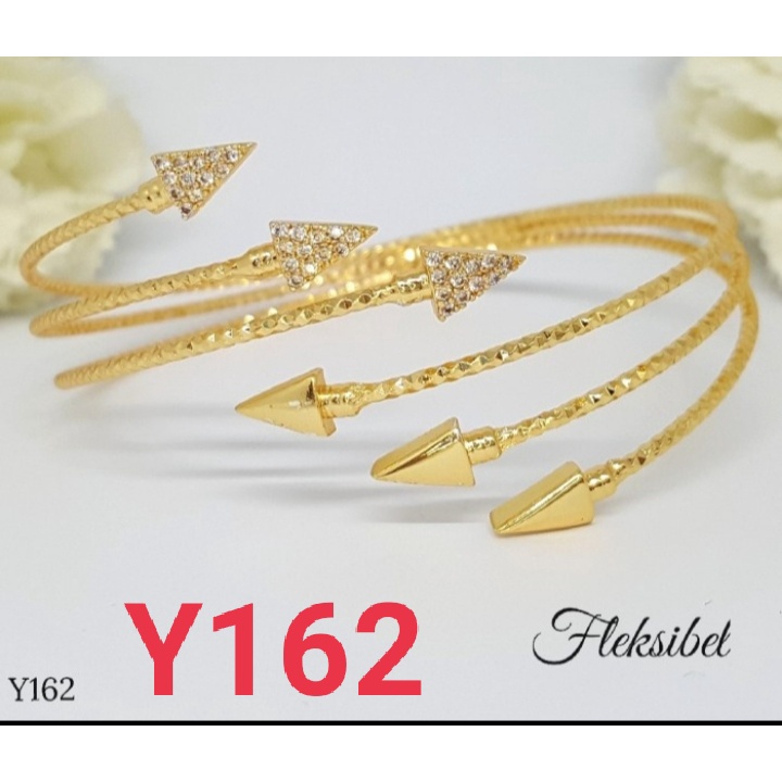 Gelang Bangkok Bukaan Berlian Mewah - Perhiasan Xuping Lapis Emas