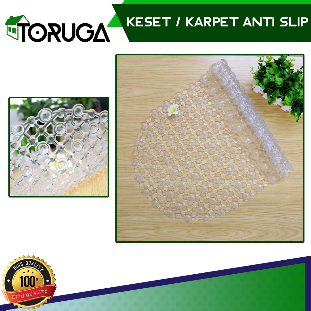 KESET KAMAR MANDI ANTI SLIP ANTI LICIN KARET PVC BERONGGA MULTIFUNGSI