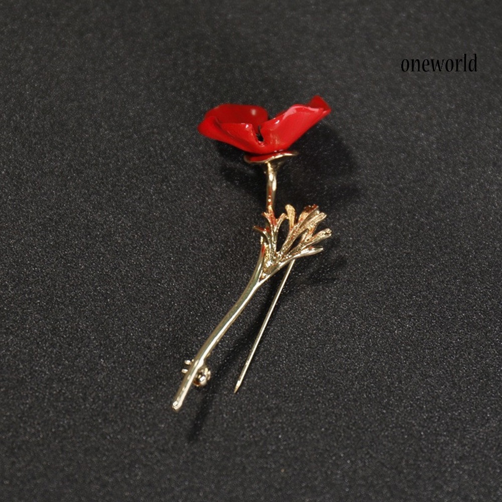 OW@ Flower Shaped Brooch Pin Vintage Women Men Collar Accessory Breastpin Jewelry