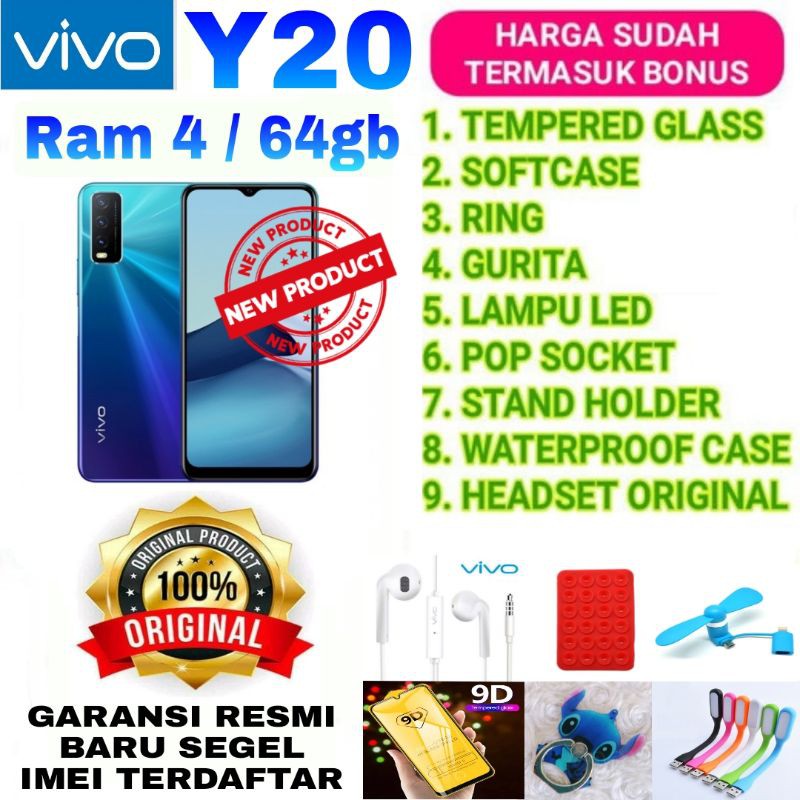 vivo Y20 2021 Ram 4/64 Garansi resmi 100%
