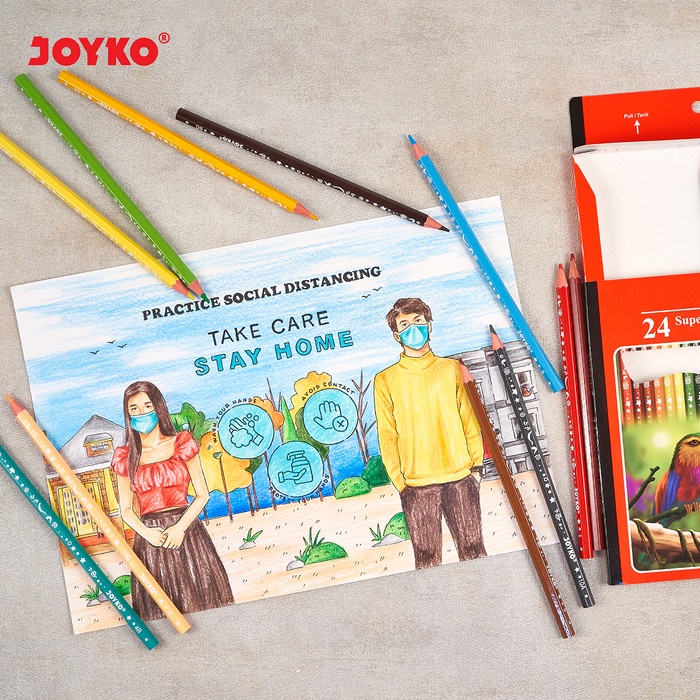 

WARNAPENSIL- JOYKO 24 COLOR PENCILS / PENSIL WARNA CP-106 -PENSIL WARNA