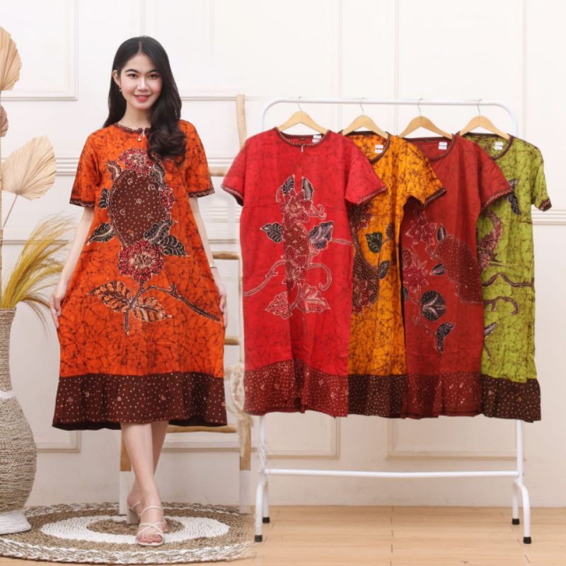 Daster Kaos Batik Tulis Rempel Standar Busui