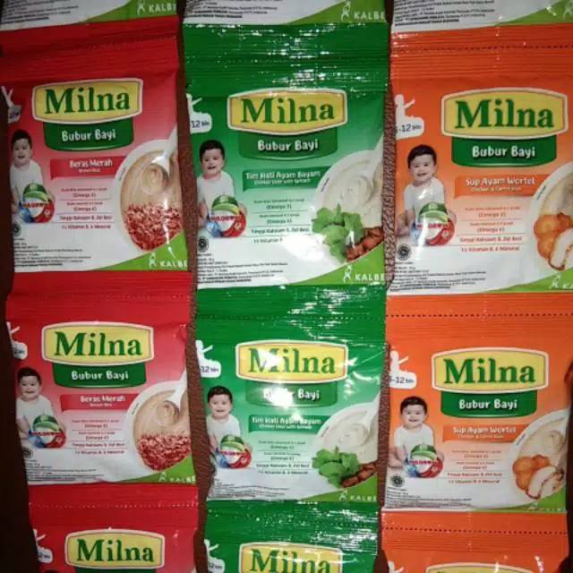 MILNA BUBUR BAYI 6+ Sachet 20gr (1 Renceng isi 8)