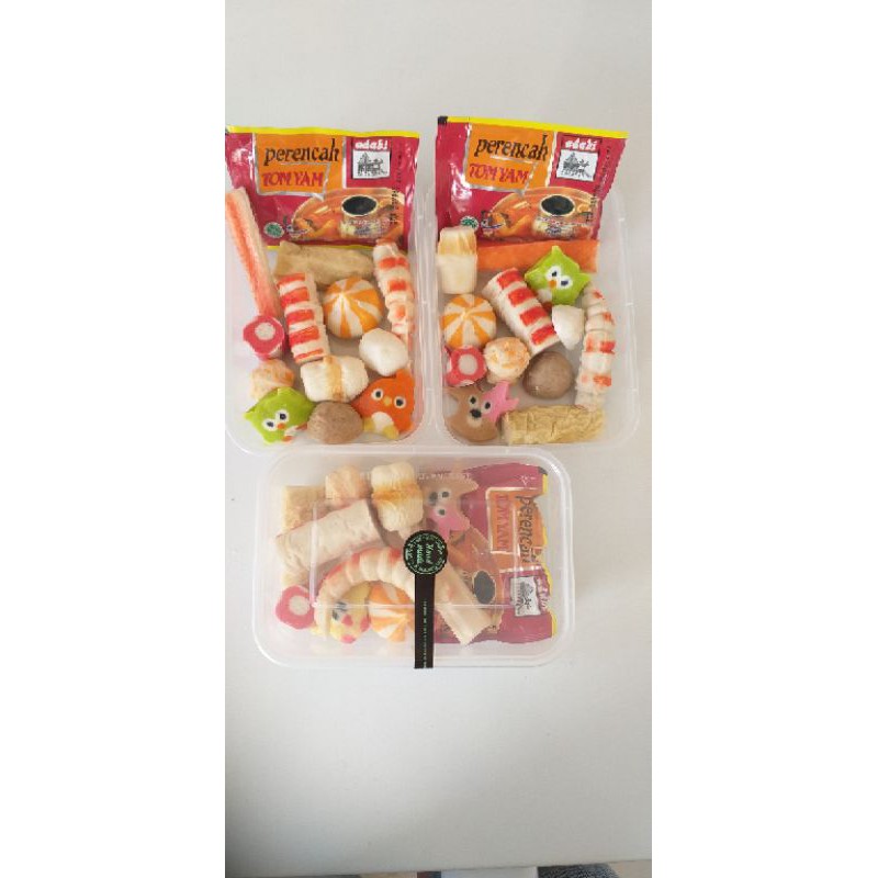 

steamboat suki premium isi 11 baso mix lengkap dengan bumbu tom yam