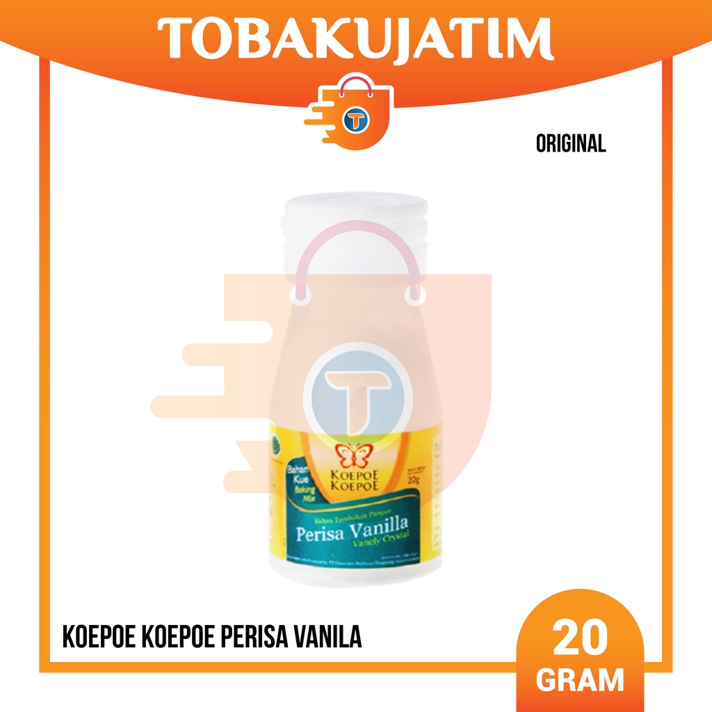 

(Kemasan Botol) Perisa VANILLA KOEPOE KOEPOE 20gr / Vanili Bubuk Kupu-Kupu Botol 20g Penguat Rasa