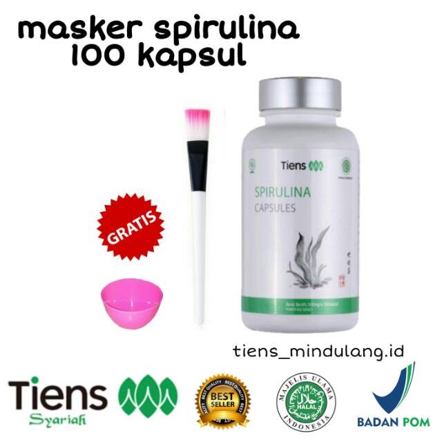 Masker Spirulina Tiens Ori Indonesia - Spirulina Asli Herbal