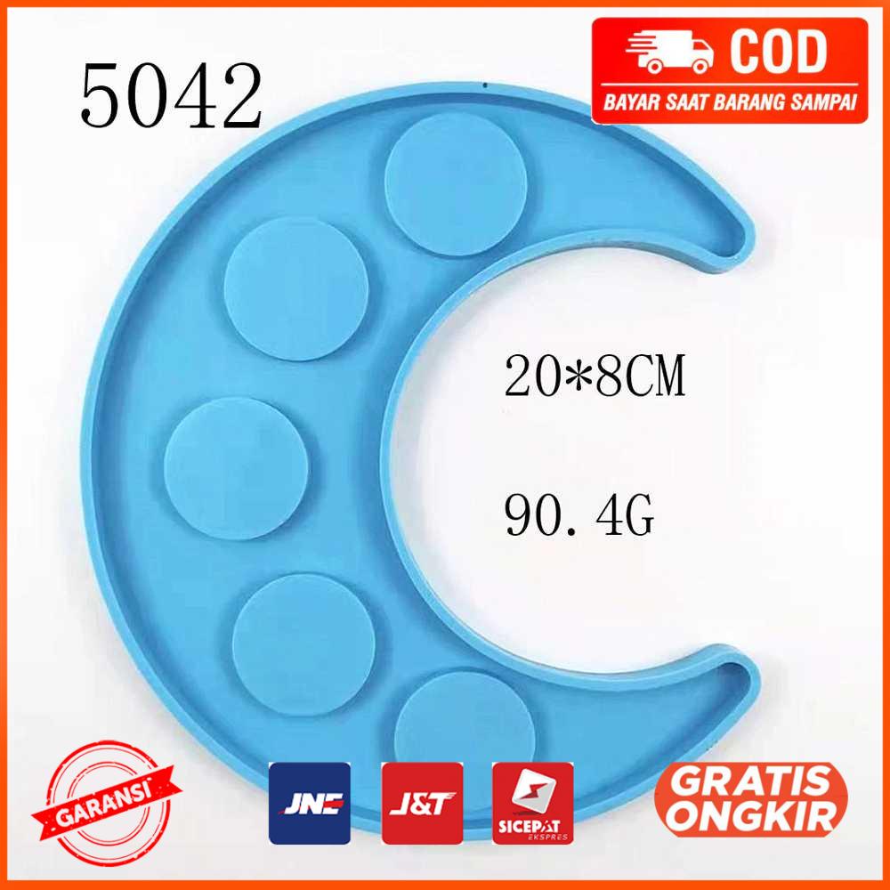 Cetakan Tempat Lilin Resin Silicone Mold Model Bulan 5042