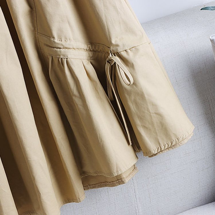 DANIELA SKIRT - FLOTTILICIOUS / bawahan simple pita / rok wanita linen / fashion outfit hijab ootd Cewek