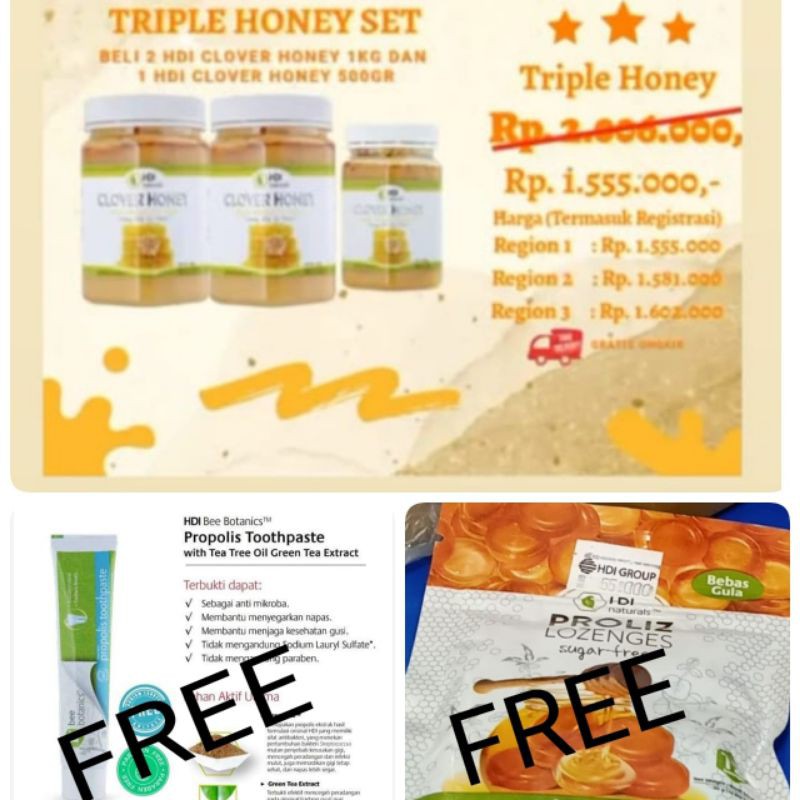 triple honey set