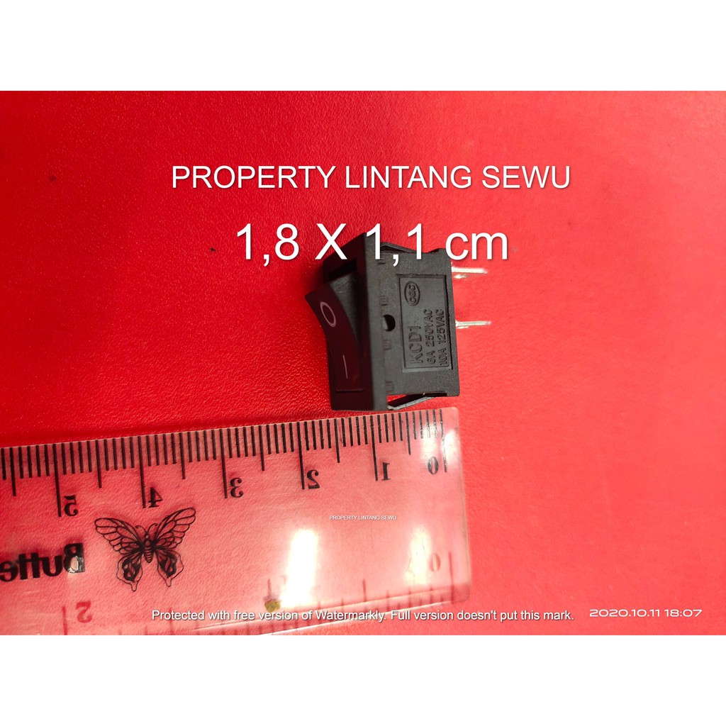 SAKLAR POWER HITAM Rocker switch 2 pin saklar 2 kaki karaoke kecil