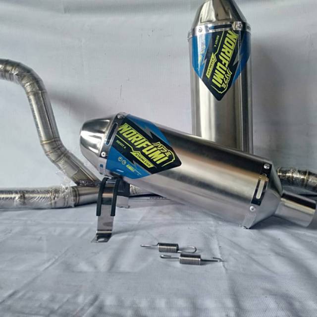 KNALPOT NORIFUMI ROCKET 4 DOUBLE SILENCER CRF KLX DTRACKER WR 155 R