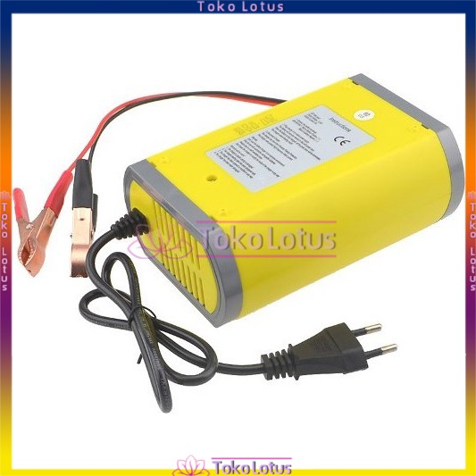 [BISA COD] mobil / sepeda motor Battery Charger LED Maintainer Trickle 12V 2A Varian Hijau / Kuning