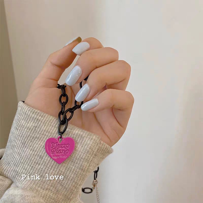 Cinta kalung untuk wanita trendy hip-hop selebriti Internet kalung peach jantung baru Harajuku girl