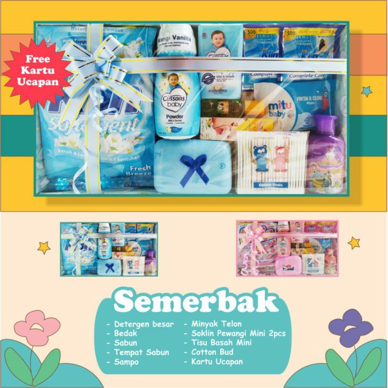 Parcel Bayi Perlengkapan Bayi Bedak Bayi Set Cusson Baby Hampers Bayi Kado Bayi Kartu Ucapan Free