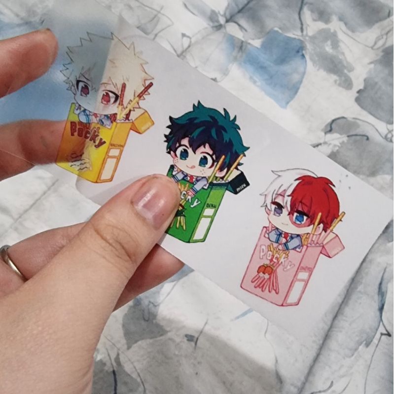 

my hero academia stiker transparan Waterproof Anti Air boku no hero academia sticker bakugo todoroki deku mha bnha