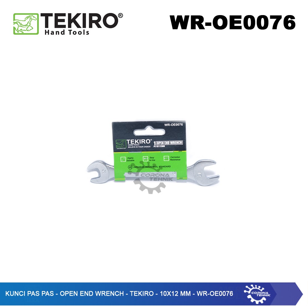 WR-OE0076 - Kunci Pas Pas - Open End Wrench - Tekiro - 10x12 mm