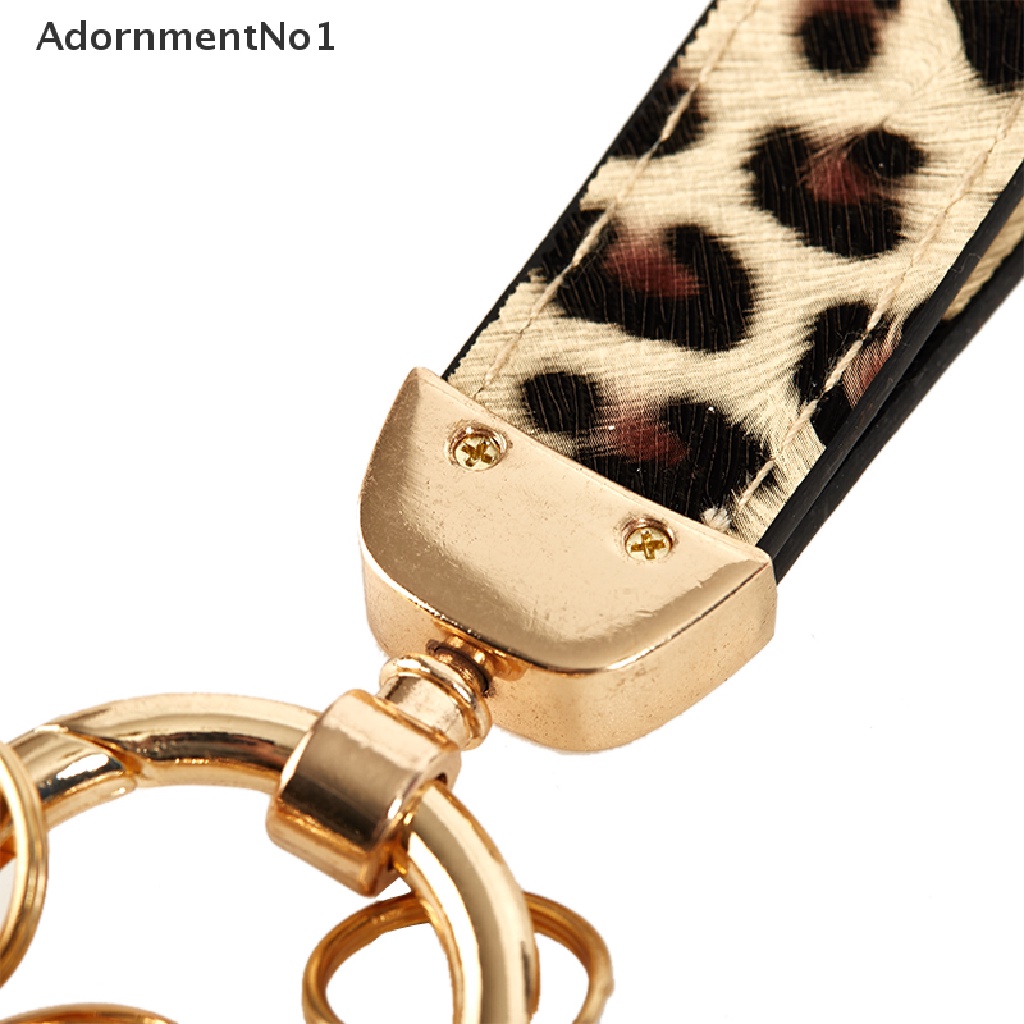 (AdornmentNo1) Gantungan Kunci Tali Lanyard Kulit Asli Motif Zebra / Leopard / Ular Untuk Pria / Wanita