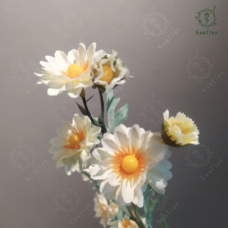 Bunga Daisy Mini/Bunga Daisy palsu bunga artificial-Putih