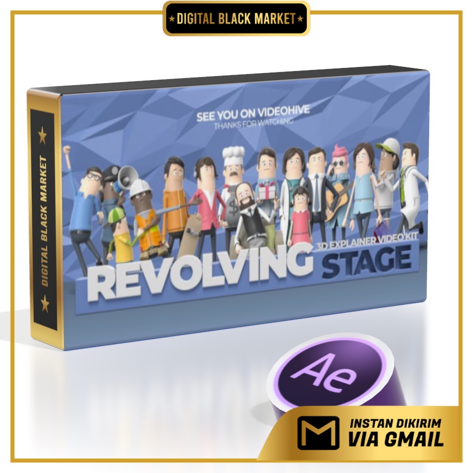 3D Explainer Video Kit Revolving Stage - After Effects Project Files