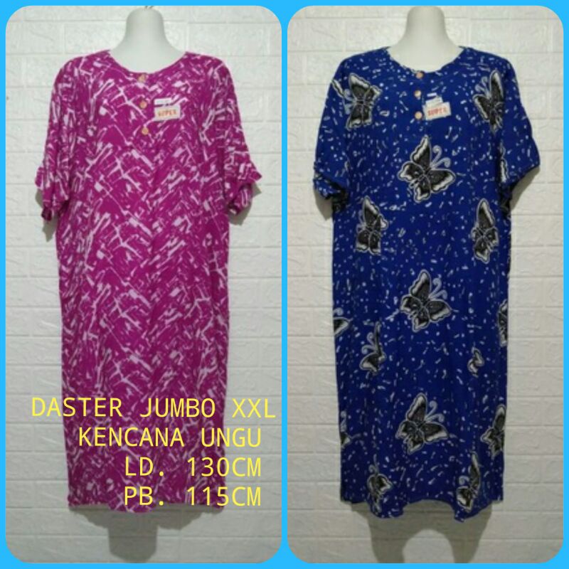 Daster jumbo kencana ungu prabu hitam