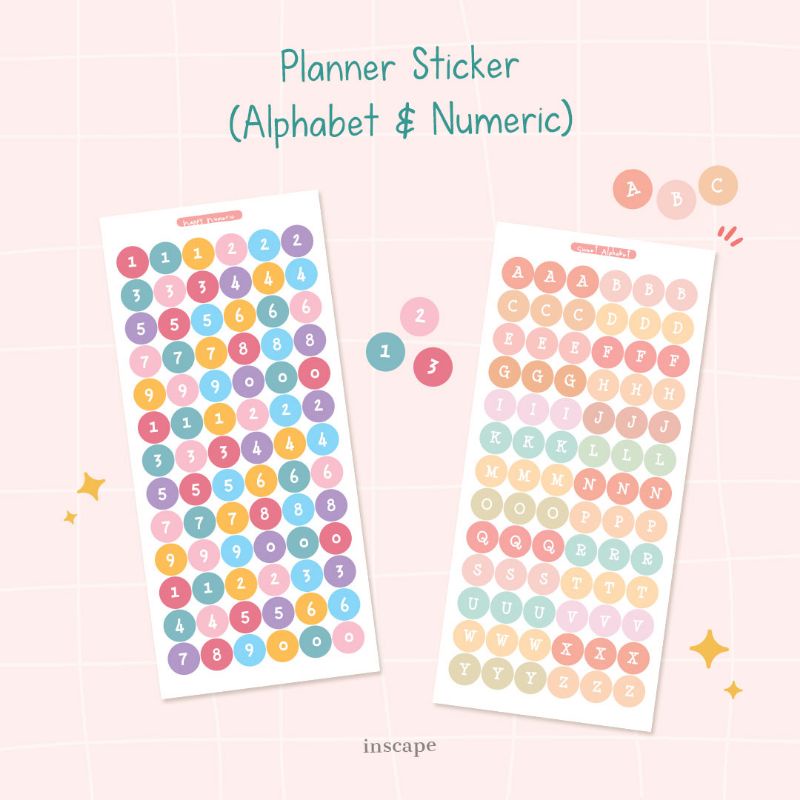 

Stiker Alphabet Number | Sticker Huruf Angka Planner Jurnal
