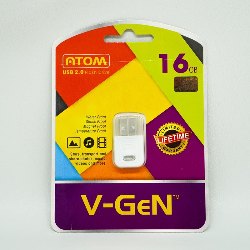 USB 16GB 2.0 V-GeN ATOM Flash Disk Vgen Flash Drive Original 16 GB