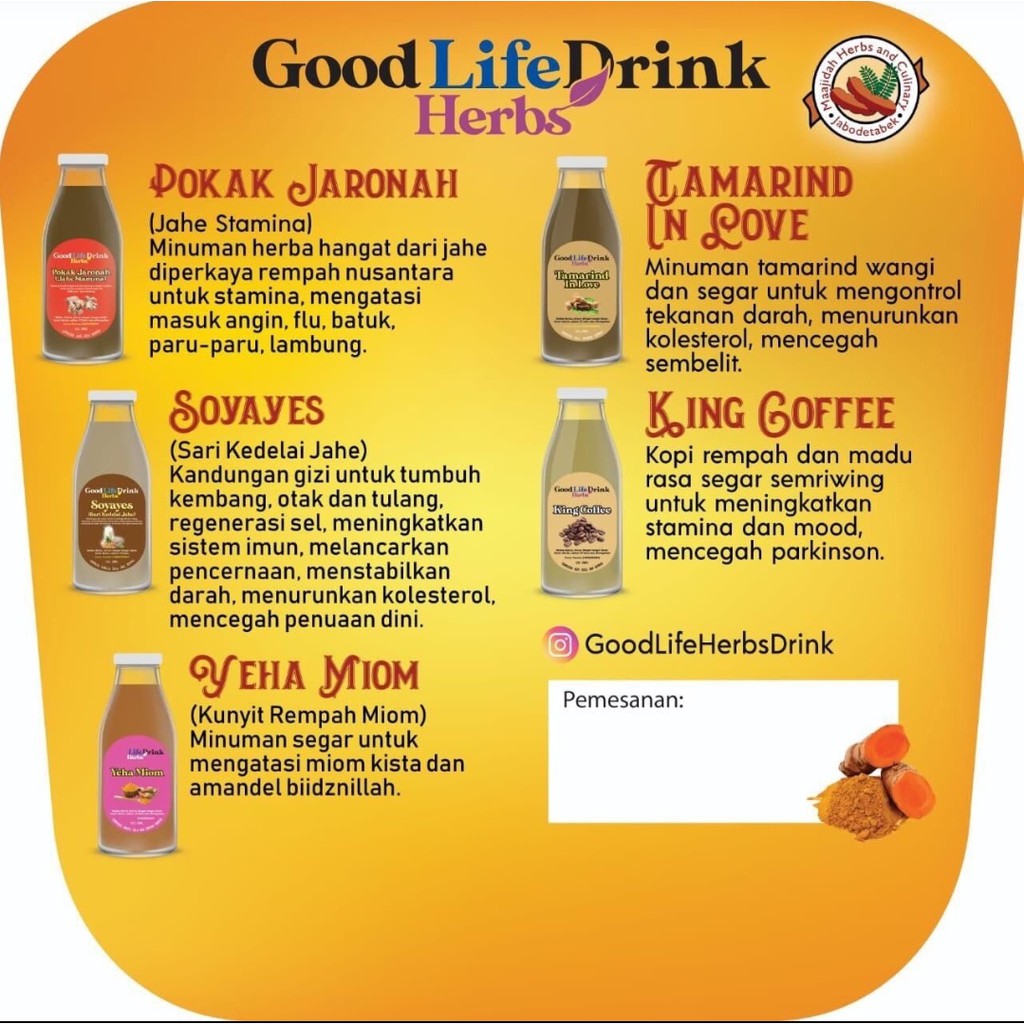 Kunyit Rempah Goodlife Herbs Drink Shopee Indonesia